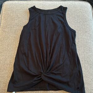 A&F kids black tank with tie